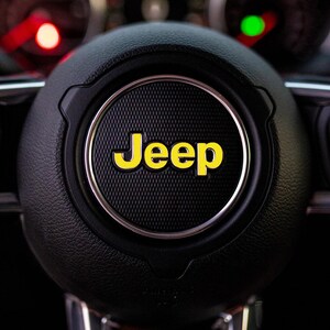 Calcomanía superpuesta para el emblema del volante de Jeep (colores sólidos) imagen 9
