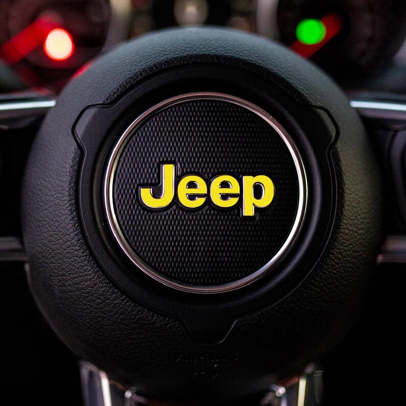Calcomanía superpuesta para el emblema del volante de Jeep (colores sólidos) imagen 9