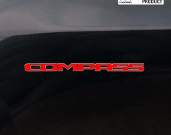 COMPASS Door Emblem Overlay Decals – Solid Colors | Fits 2011–2025 Jeep Compass