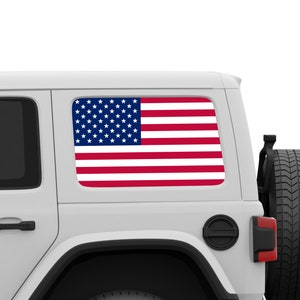 Flag Window Graphic for Wrangler Hard Top | Set of 2