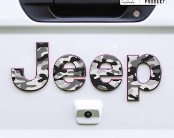 JEEP Gladiator Emblem Overlay Decal Set – Camo Print | Fits 2020+ JT