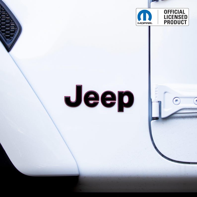 JEEP Wrangler Emblem Decal Set – Custom Color | Fits YJ, TJ, Jk, Jl ...