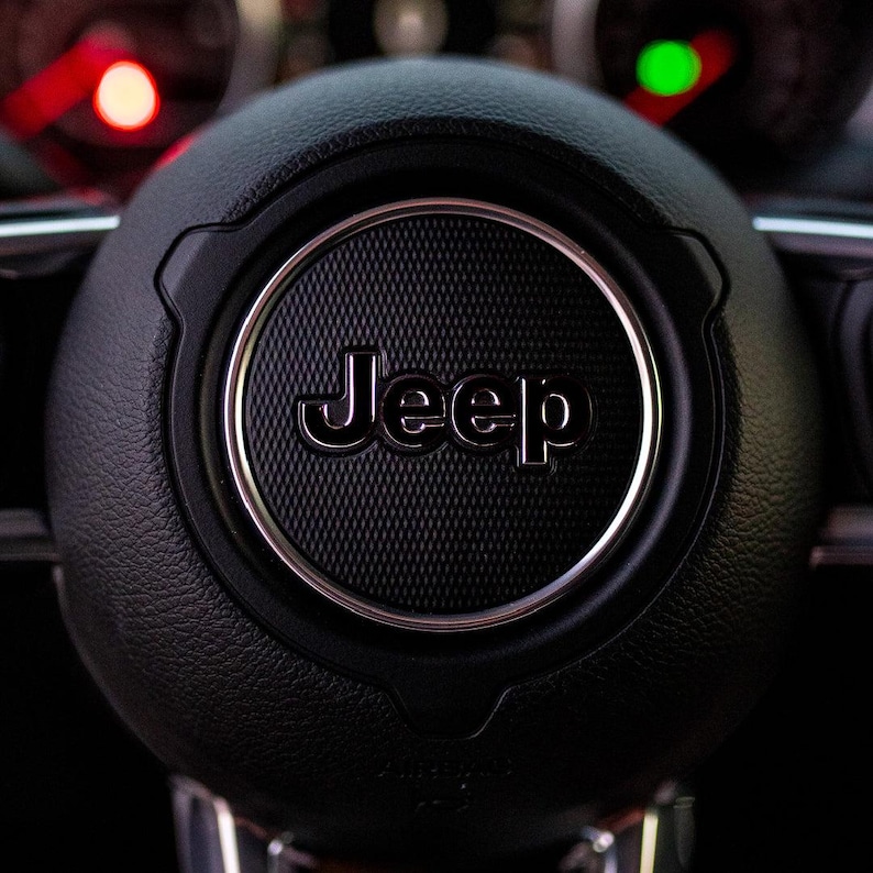 Calcomanía superpuesta para el emblema del volante de Jeep (colores sólidos) imagen 5