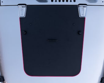 Hood Graphic for Wrangler JK/JKU - Black on Black Topo Map
