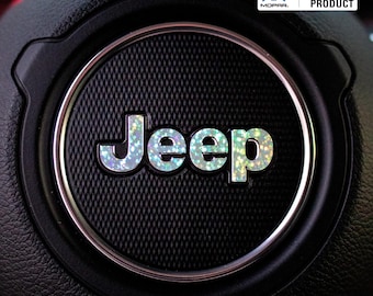 JEEP Holographic Sequins Steering Wheel Emblem Overlay | Mopar Licensed