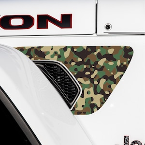 Camouflage - Fender Vent Premium Wrap Decal for Wrangler and Gladiator Sticker Gift For Servicemen Women Personalized Gift For Veteran