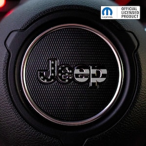 JEEP Steering Wheel Emblem Decal – American Flag Overlay