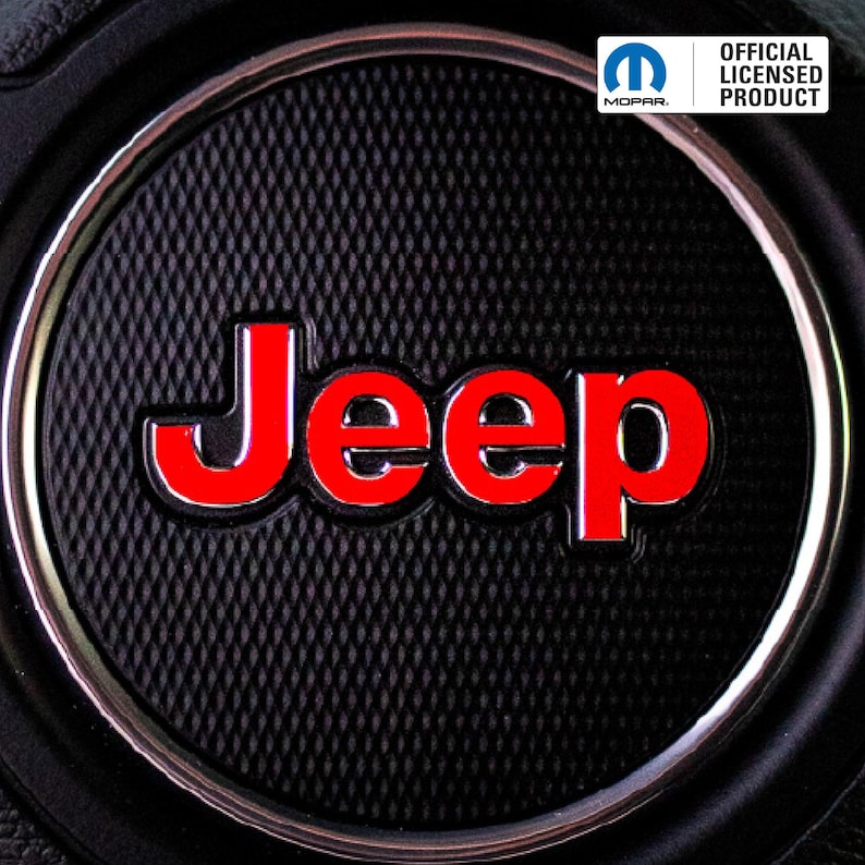 Calcomanía superpuesta para el emblema del volante de Jeep (colores sólidos) imagen 1