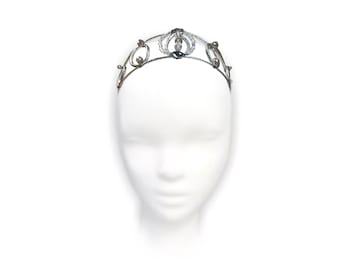 Tocado de ballet, Tiara de ballet, para roles de bailarina principal y solista, plata u oro, hecho a mano, ballet, hecho a pedido plata u oro