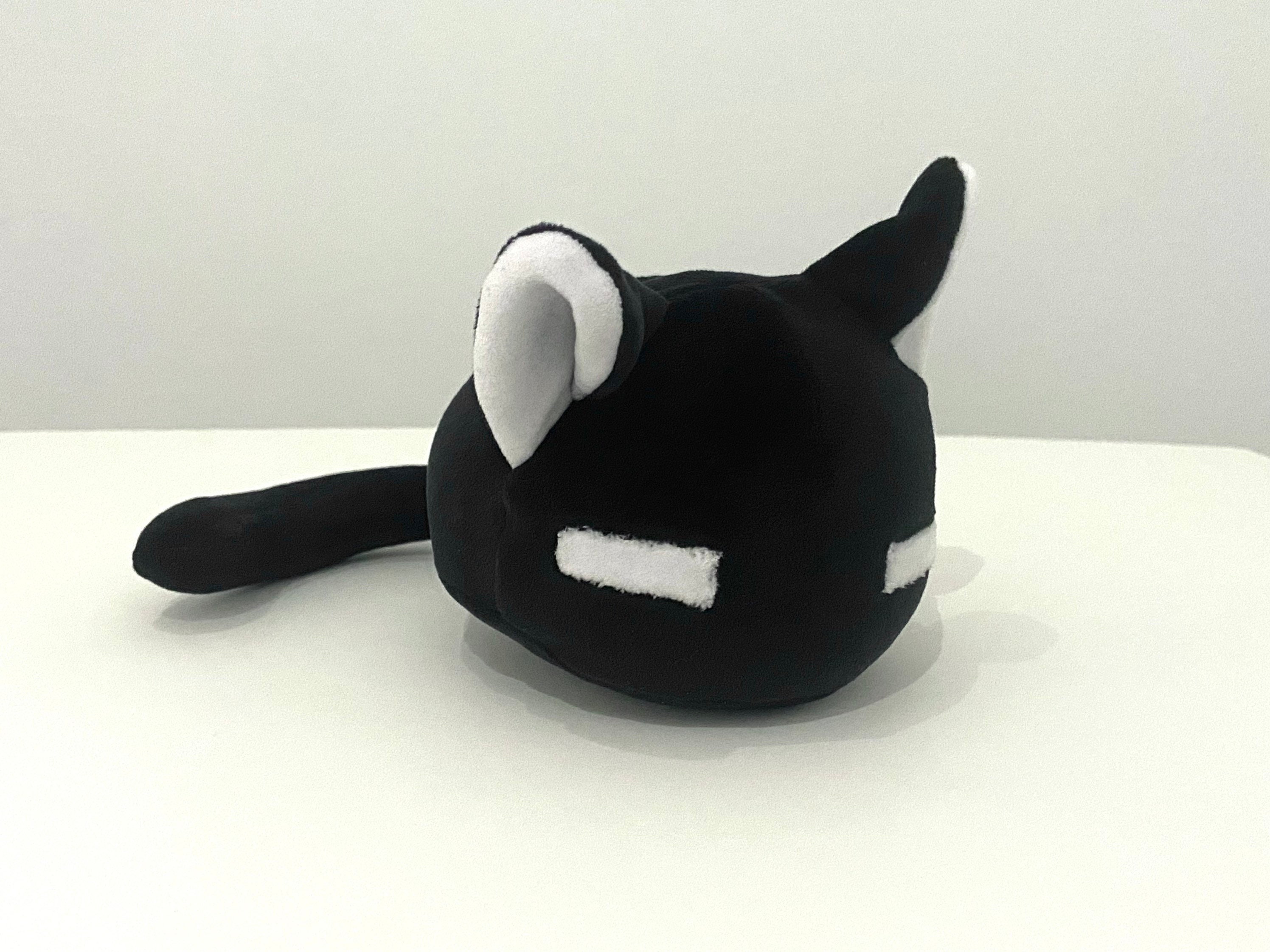 Mewo Omori Plush Black Cat Soft Toy Handmade Cat Doll Made 