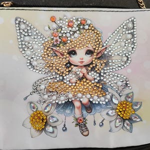 Fairy clutch purse completed diamond painting