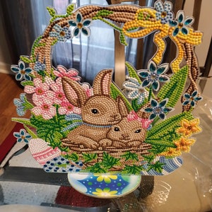 Easter Diamond Art Kit Bunny Diamond Embroidery DIY Kit-Taobao