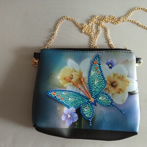 Butterfly handbag completed diamond painting