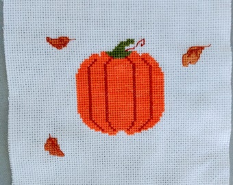 Pumpkin cross stitch