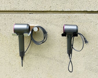 Walnut Hair Dryer Rack, Bathroom Shelf, No-Punch Wall Mount Bracket, Hair Dryer Hanging Rack, Hair Dryer Storage Rack, Housewarming Gift