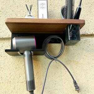Dyson Curling Iron Rack, Shelving, Dyson Hair Dryer Hanger, Solid Wood ...