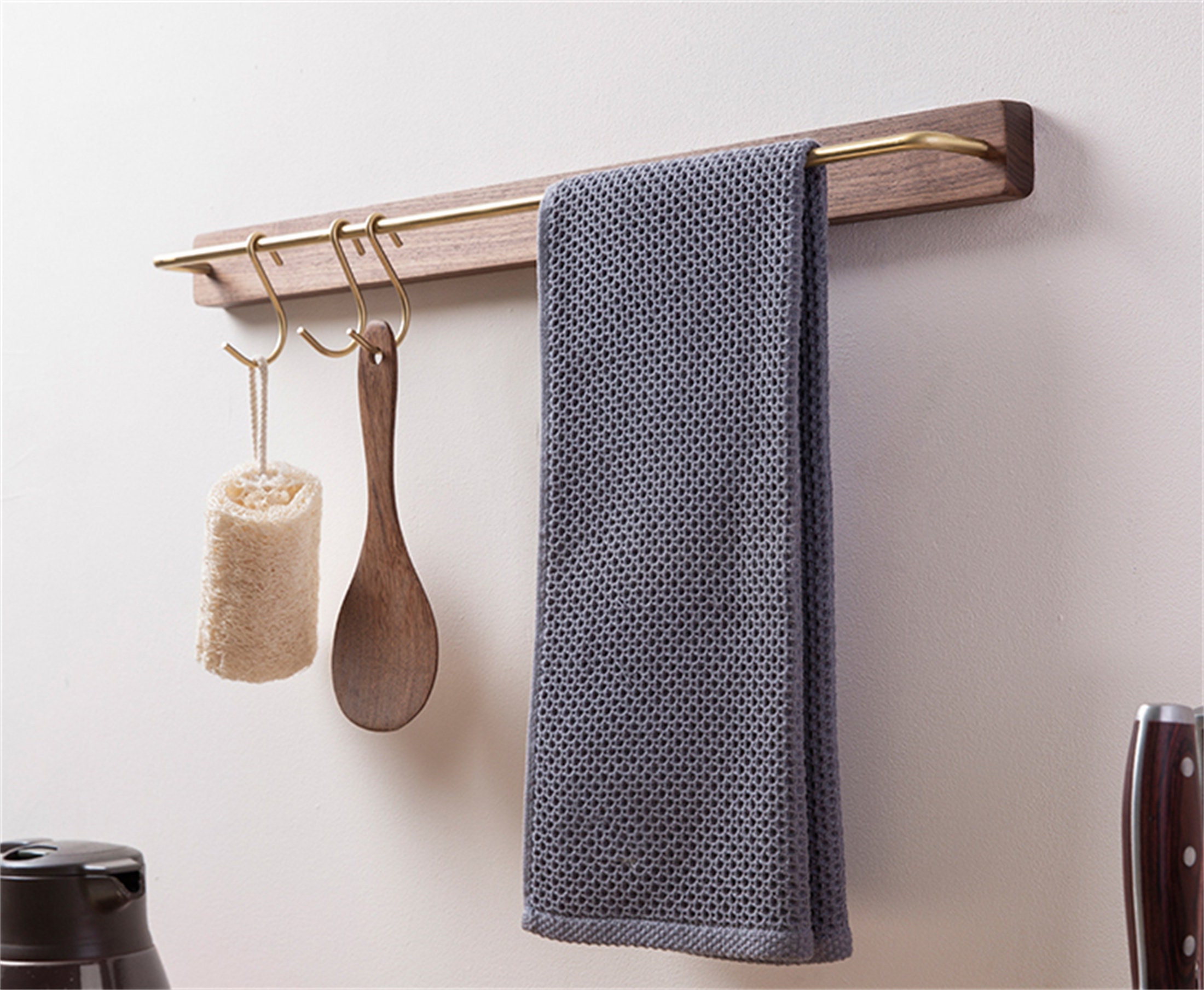 Kitchen Hanging Shelves Bathroom Wall-mounted Storage - Etsy