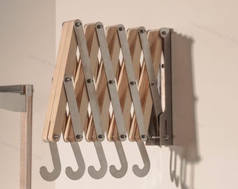 Gancho telescópico, gancho de metal, perchero plegable, perchero de madera, gancho para sala de estar, perchero, perchero para baño, gancho para ropa de dormitorio.