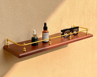 Estante de madera vintage, estante de almacenamiento para el hogar, estante de exhibición decorativo, estante de madera maciza, decoración del hogar, estante de almacenamiento de cocina, regalo de inauguración de la casa.