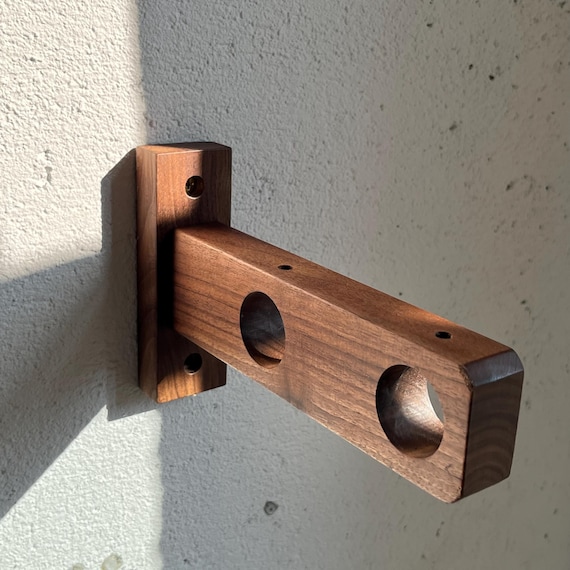 Massivholz Vorhangstange Halterung, Holz Vorhang Halterung, Gardinenstange Halterung, Holz Halterung, Vorhang Komponente, Vorhang Unterstützung, Vorhang Ring