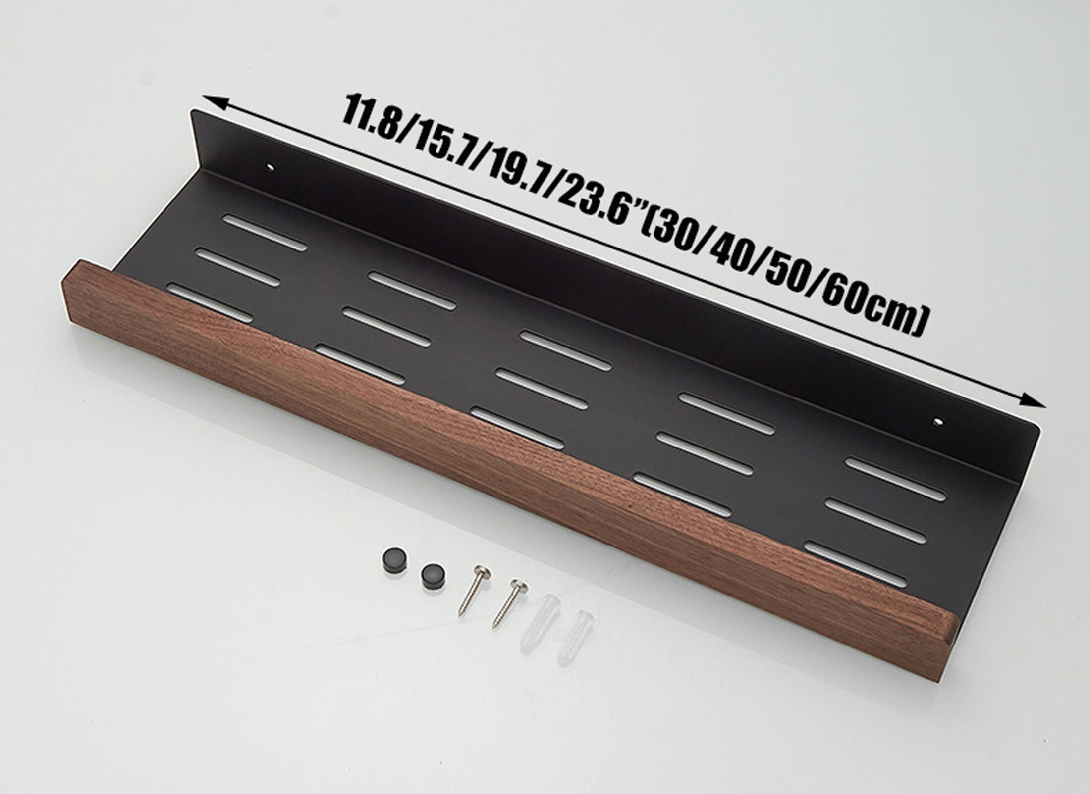 Black Walnut Wood Shelf Solid Wood Bathroom Shelf Kitchen Etsy