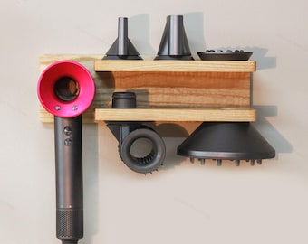 Soporte de almacenamiento Dyson HD16, almacenamiento de boquillas, estante de almacenamiento de madera, regalo, almacenamiento de secador de pelo, estante para secador de pelo Dyson, organizador Dyson, estanterías Dyson.