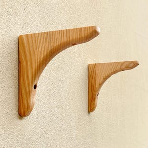 Support d'étagère de séparation d'une seule pièce en noyer noir,Support triangulaire en bois massif,Support mural en stratifié,Chêne rouge,Bois de frêne