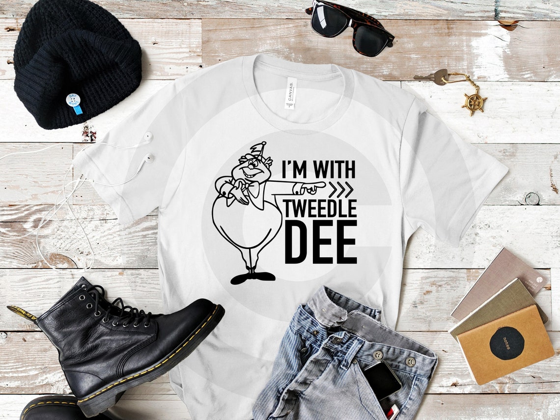 I'm With Tweedle Dee Pointing SVG - Etsy