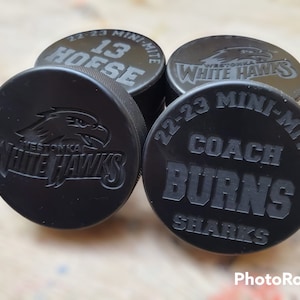 Custom Laser Engraved Hockey Puck