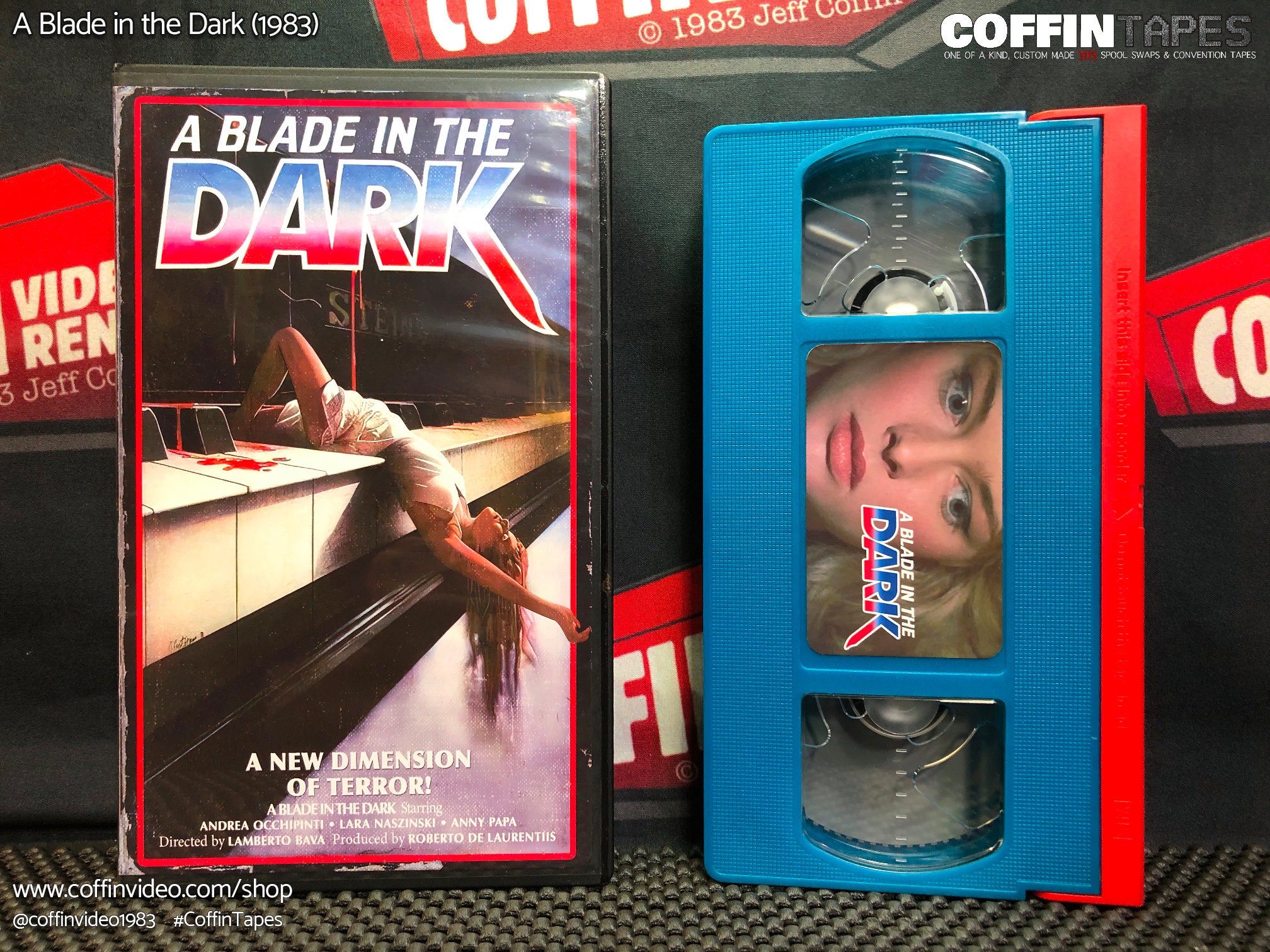 A Blade in the Dark 1983 custom VHS Tape Coffin Video Rentals Etsy