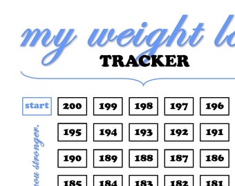 Weight Loss Tracker 200-150 Pounds