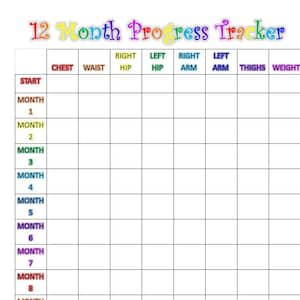 12 Month Weight Loss Tracker image 1