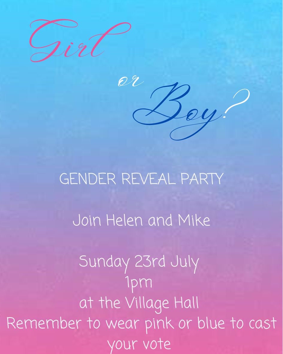 Editable Gender Reveal Invitation Etsy