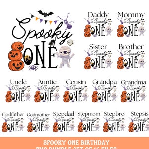 Spooky one birthday png sublimation bundle, Spooky one 1st Birthday png, Halloween spooky one boy first birthday png, Instant Download
