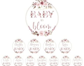 Baby in bloom baby shower PNG sublimation bundle, Baby shower baby in bloom PNG bundle, Spring summer floral baby shower, Baby in bloom Png