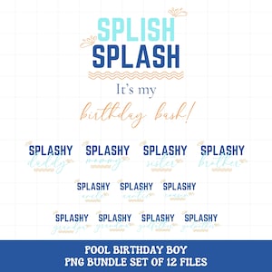 Pool Party Geburtstagsshirts Aufbügeln PNG Sublimationspaket, Schwimmbad Geburtstag png Sublimation, SOFORTIGER DOWNLOAD