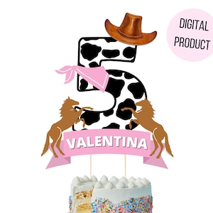 Cowboy Cake Topper, Cowgirl Cake Topper personalisiert, Kuchentopper, Cowboy Geburtstagsparty Cake Topper, Mein erster Rodeo Cake Topper