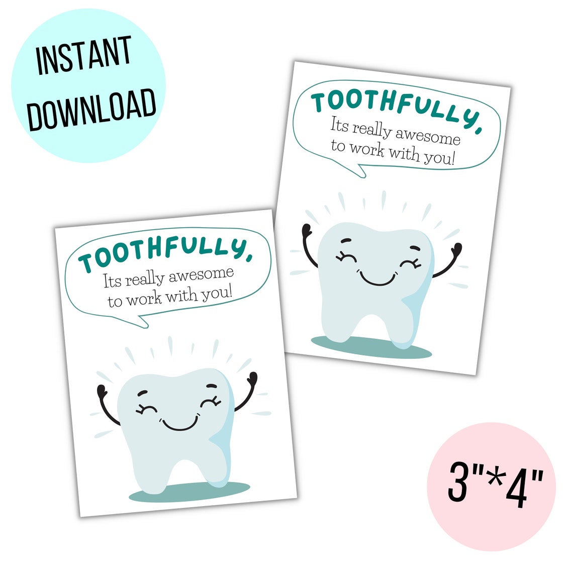 Printable Dental Assistant Appreciation Week Cards, Happy Dental Assistant Week Gift Cards