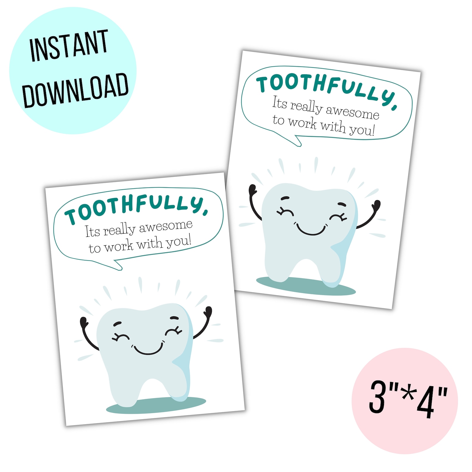 Printable Dental Assistant Appreciation Week Cards, Happy Dental Assistant Week Gift Cards