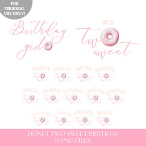 Donut two sweet birthday shirt PNG bundle sublimation, Summer Girls 2nd birthday shirt png, Two sweet birthday png, Instant Download