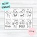 Printable Tractor Valentines Coloring Cards for School, Color Your Own ...
