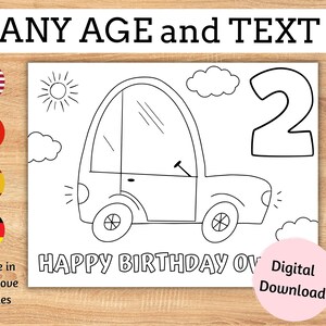 Printable Cars coloring sheet, Transportation birthday party games, Vehicles birthday table decor, Car birthday party game, DIGITAL DOWNLOAD