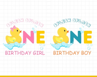 Rubber duck first birthday png sublimation, Girly pink yellow rubber ducky birthday shirt png, Blue rubber duck first birthday png