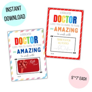 Tarjetas de agradecimiento del Día Nacional del Médico Imprimibles, etiquetas de regalo del Día Nacional del Médico, Feliz Día Nacional del Médico 2024, Día del Agradecimiento al Médico