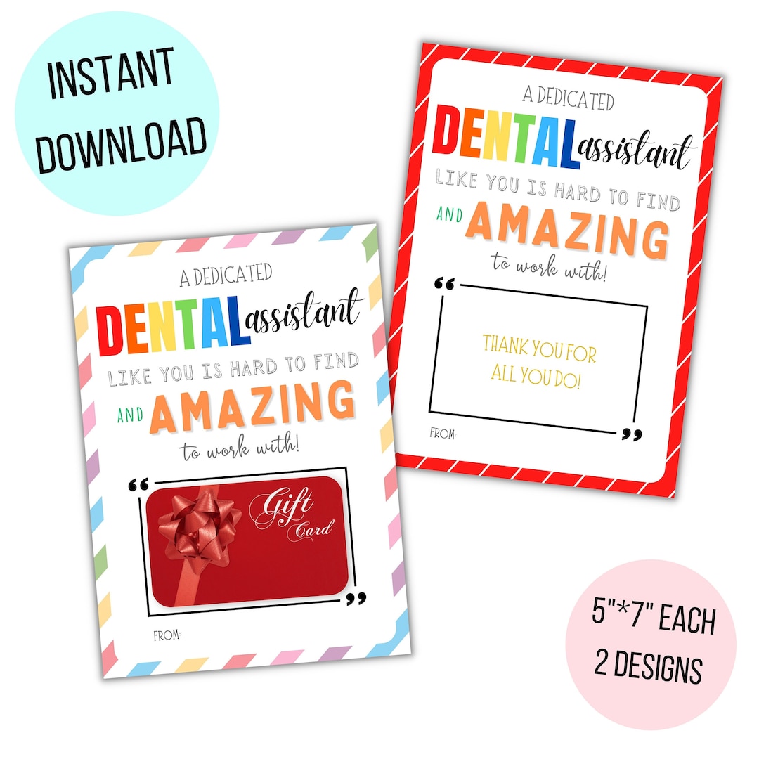 Printable Dental Assistant Week Cards, Happy Dental Assistant