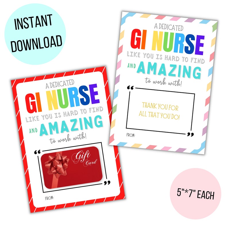 Printable Happy GI Nurse Gift Tags Endoscopy Nurse Gift Etsy