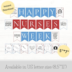 Digital happy nurses week 2023, Nurse week banner, Nurses appreciation week decor, Happy Nurses Week banner, INSTANT DOWNLOAD