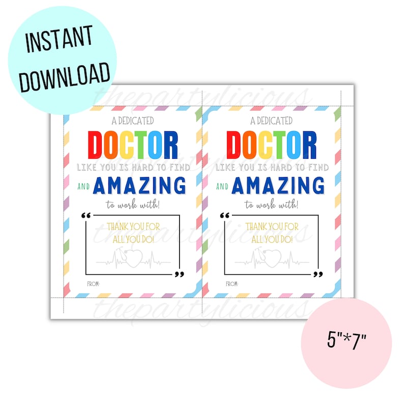 Printable Happy Doctors Day Appreciation Cards, National Doctors Day