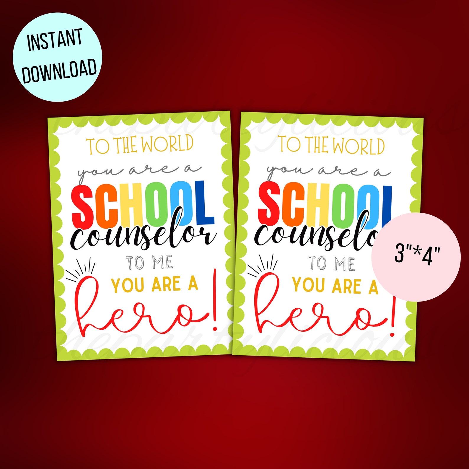 Printable School Counselor Appreciation Week National School Etsy