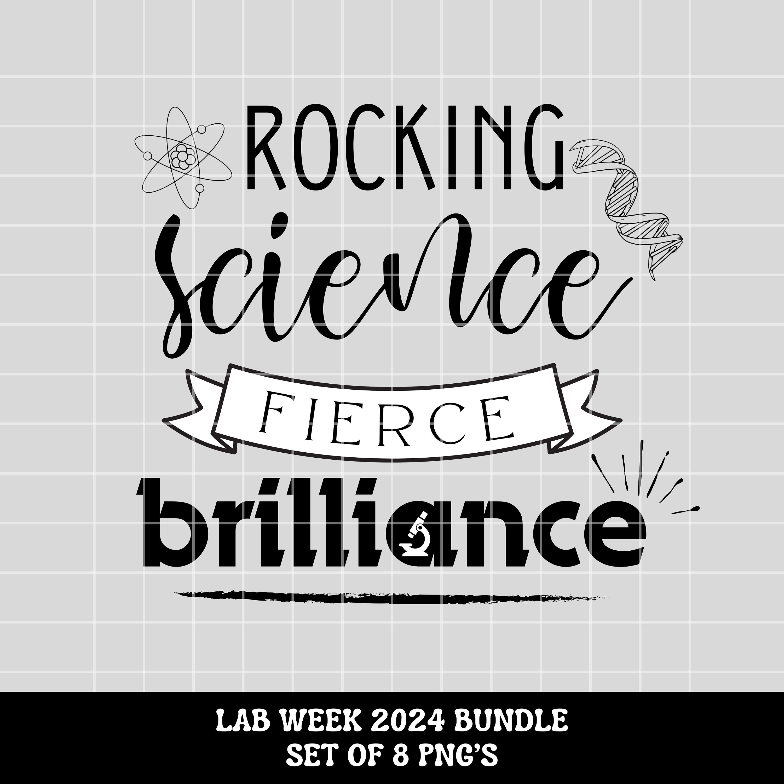 Printable Happy Lab Tech Week PNG Bundle, Medical Laboratory